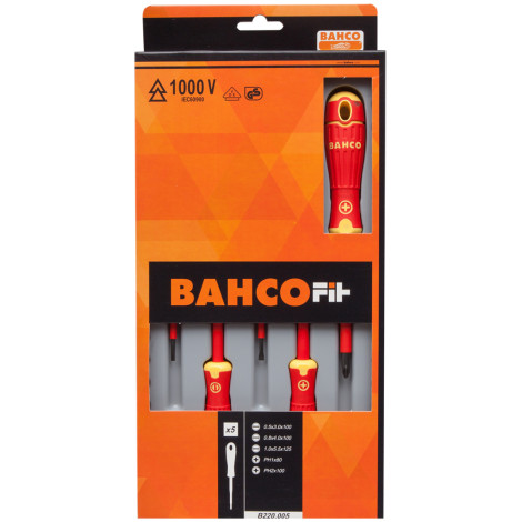 BH-B220.005 Набор отверток с изоляцией Fit B220.005 BAHCO