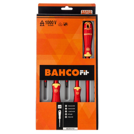BH-B220.015 Набор отверток с изоляцией Fit B220.015 BAHCO